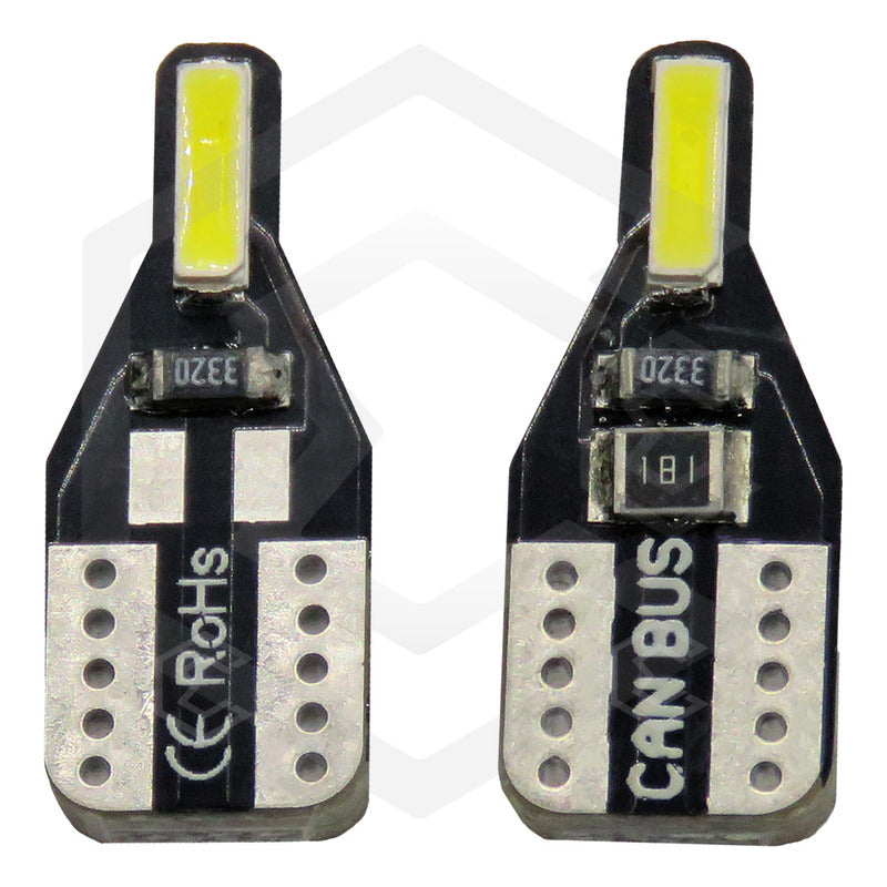 Kit 10 Focos Pellizco 2 Leds Canbus T10 W5w 12v Alto Brillo