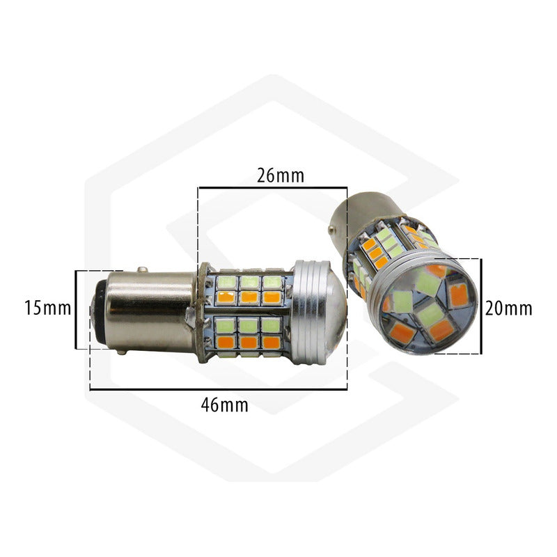 Dos Focos Led 1034 7443 1157 3157 T20 Canbus Dual Color 12vt