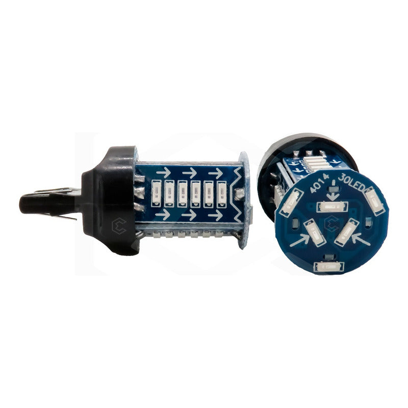 2 Focos Calavera 1157 1156 3157 7440 7443 30 Led Estrobo 12v