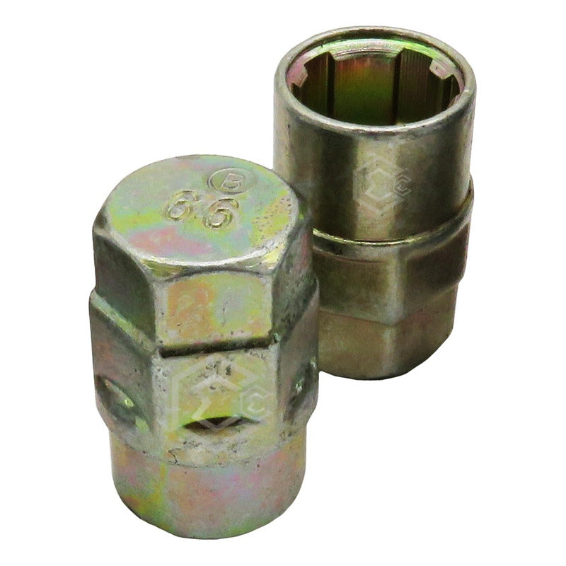 Juego De Birlos Seguros Para Rines Con 2 Llaves 14x1.5 Corto