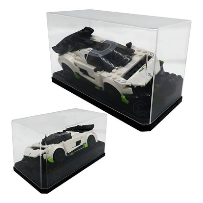Estante Exhibidor Acrílico Carros Lego Figuras Acción 18 Cm Blanco