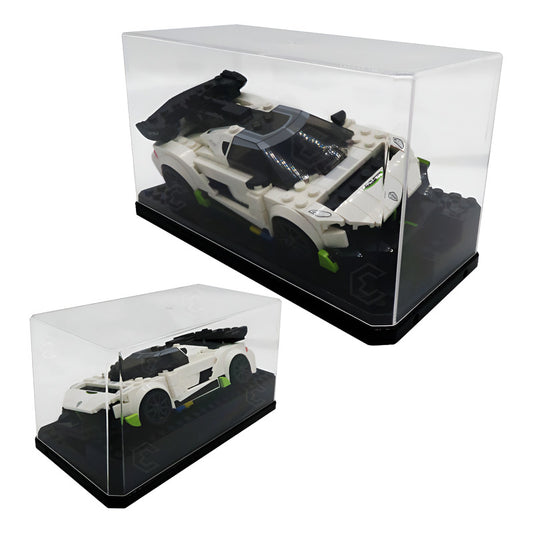 Estante Exhibidor Acrílico Carros Lego Figuras Acción 18 Cm Blanco