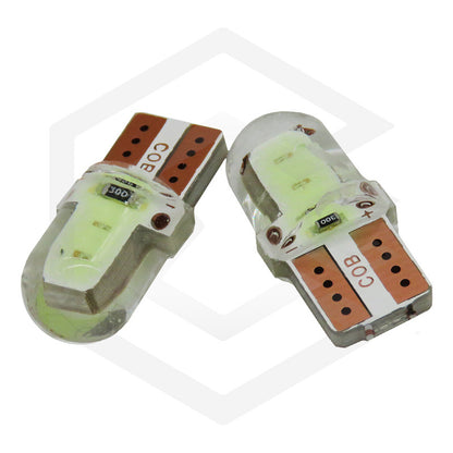 Kit 5 Pares  Focos Led Cob Pellizco T10 Silicon Auto Moto