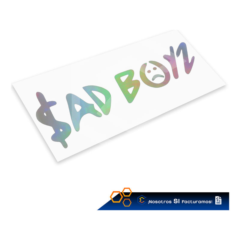 2 Calcomanía Sad Boyz Juniorh Sticker Vinil Auto Moto 25x8cm