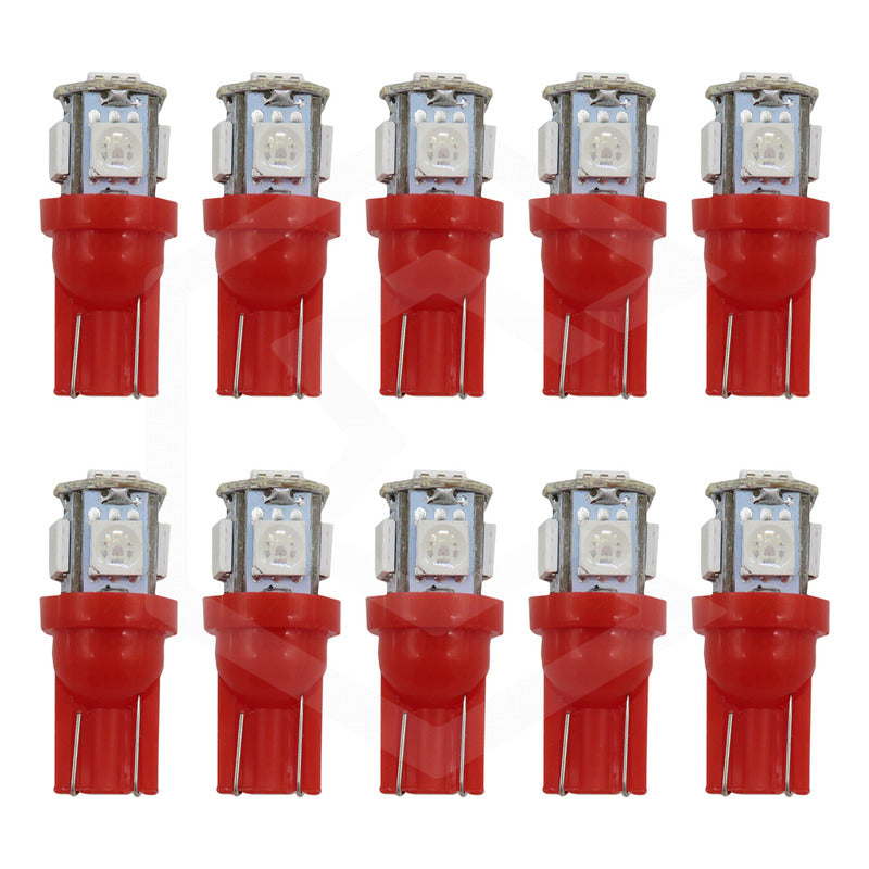 Kit 10 Focos Pellizco 5 Leds 5050 T10-158 Color A Eligir