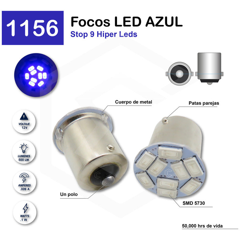 2 Focos 9 Leds 1157 1034 1156 1141 Direccional Reversa Stop