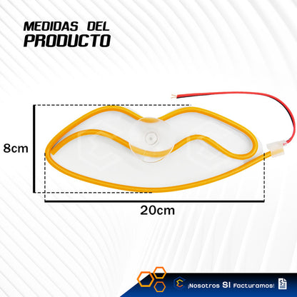 Figura Beso Led Luz Neon Parabrisas Chupón Grande 26cm 12v