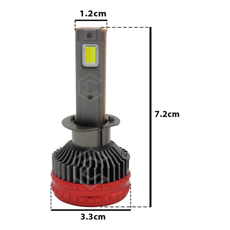 2 Focos H1 12 Leds Csp Bicolor Ventilador Alta Baja 14000lm H1