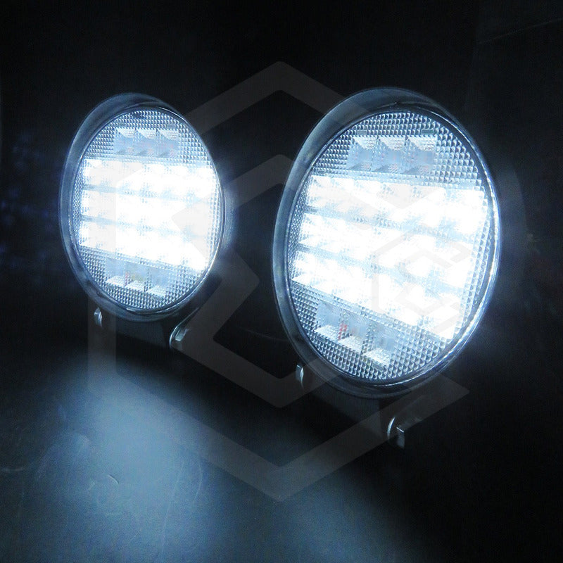 Par De Faros 30 Leds 9-30vluz Blanca/rojo/azul 6 Funciones T