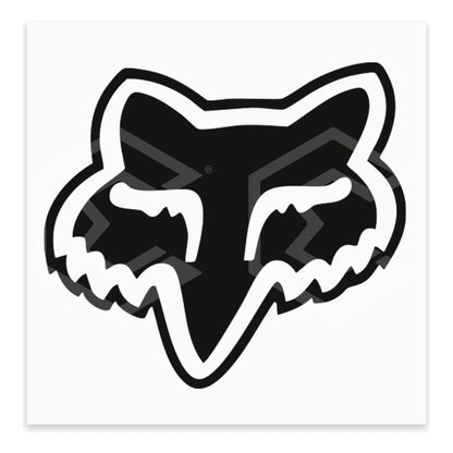 10 Calcomanía Fox Zorro Negro Sticker Vinil Auto Moto 8.4cm