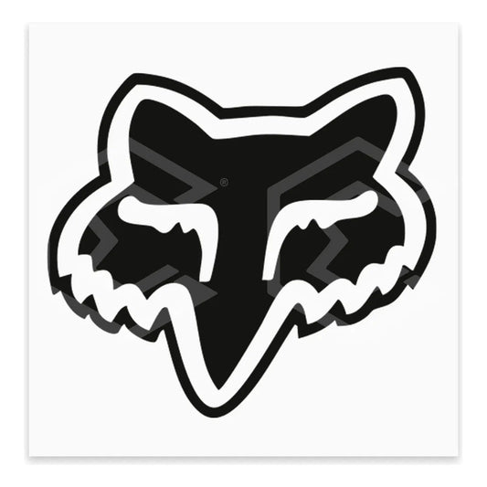 10 Calcomanía Fox Zorro Negro Sticker Vinil Auto Moto 8.4cm