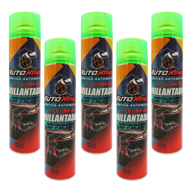5 Abrillantador Jumbo Restaurador De Hules Y Plásticos 579ml Abrillantador