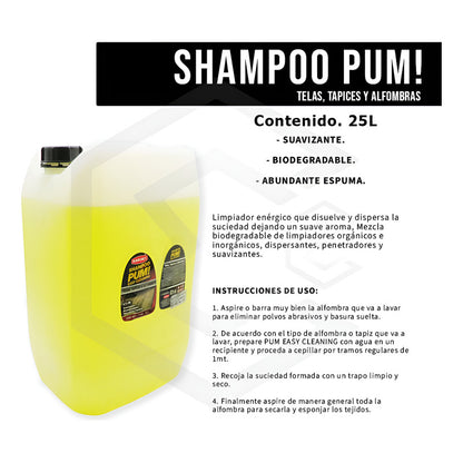 Limpiador Telas Y Tapicerias - Pum Shampoo 25lts Margrey