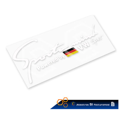 2 Calcomanía Sport Mind Vw Sticker Vinil Auto Moto 25cmx10cm