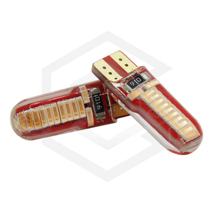 Par De Focos De Pellizco T10 W5w 24 Leds Canbus 12v Fijo