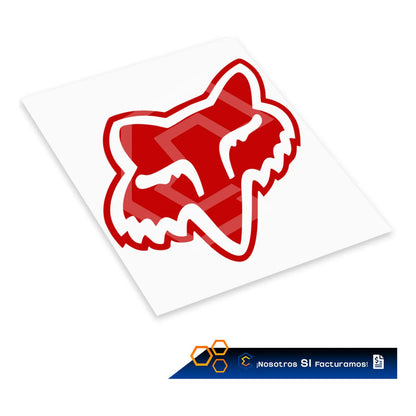 10 Calcomanía Fox Zorro Rojo Sticker Vinil Auto Moto 8.4cm