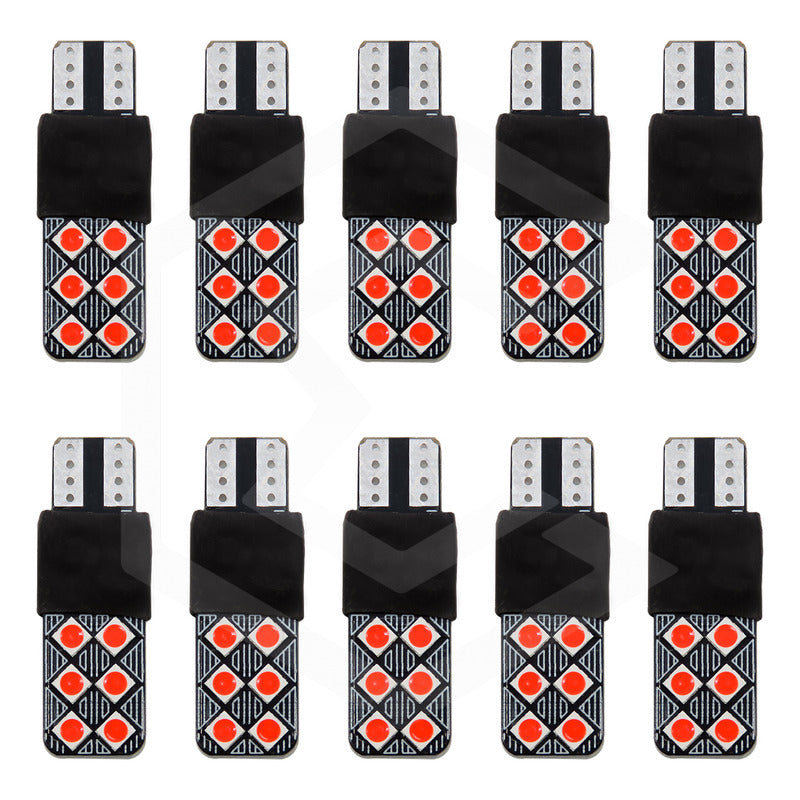 Kit 10 Focos De Pellizco 12 Led 3 Funciones D Estrobo Canbus