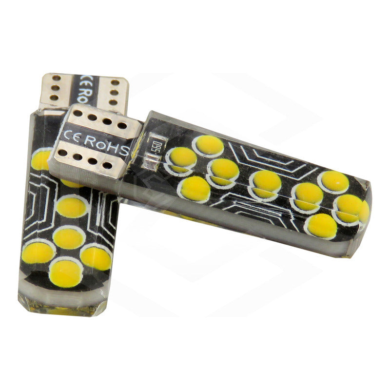Par De Focos De Pellizco T10 18 Leds Cob Gel Alta Potencia