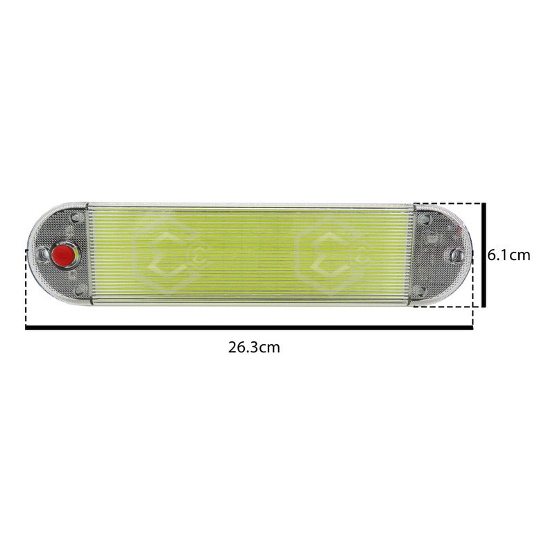 Plafón Lámpara Interior Universal Led Cob Auto Camión 12-24v