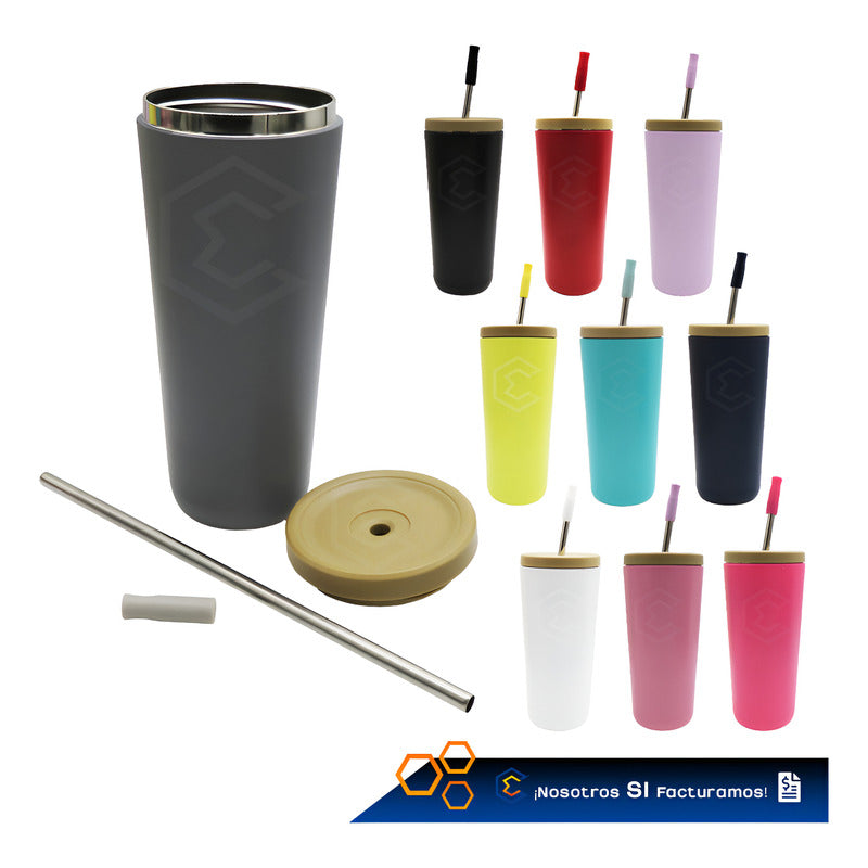 Termo Vaso Personalizado Nombre Logo Láser 750ml Acero Inox