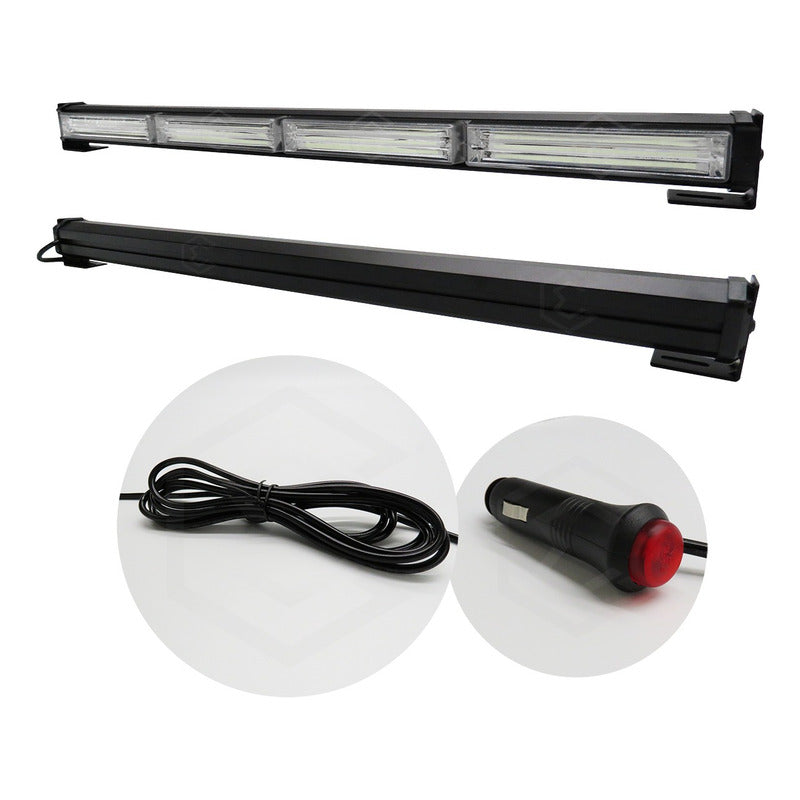 Barra Torreta Led Cob 4 Módulos Estrobo Código 16 Funciones