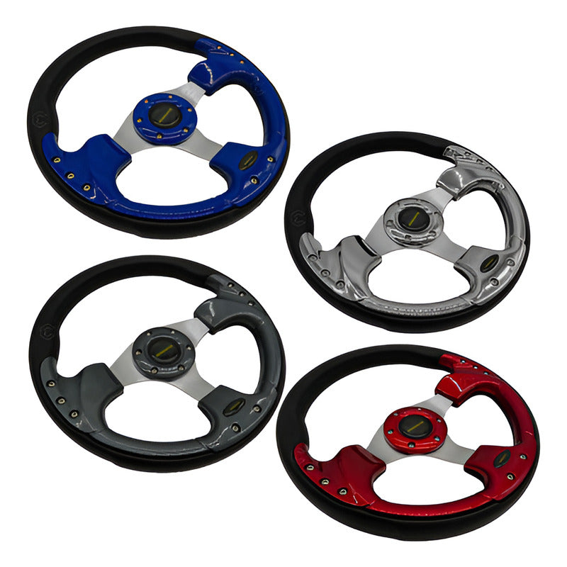 Volante Deportivo Universal De Metal Con 8 Pernos 320mm
