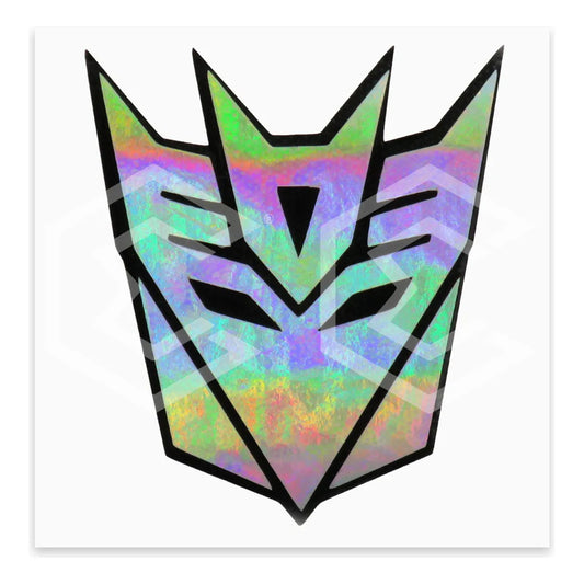 2 Calcomanía Transformer Decepticon Tornasol Vinil 7cm
