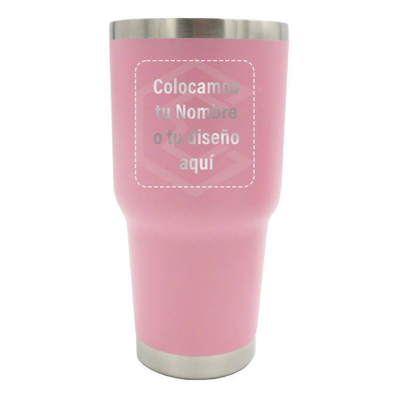 Termo Vaso Personalizado Nombre O Logo Láser 30oz Acero Inox
