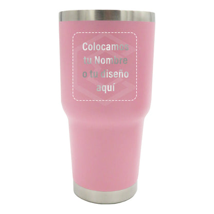 Termo Vaso Personalizado Nombre O Logo Láser 30oz Acero Inox