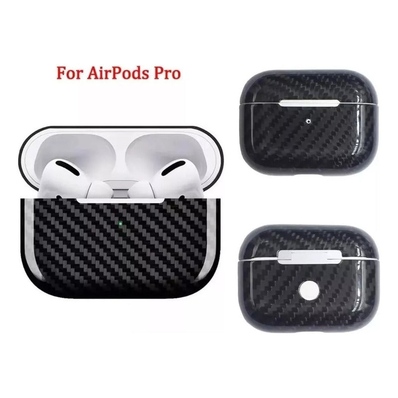 Case Para AirPods Pro De Fibra De Carbono 100% Real