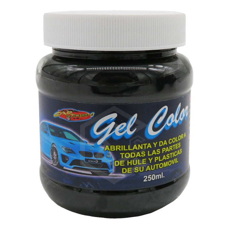 2 Gel Abrillantador Renueva El Color Hules Y Plasticos 250ml Negro