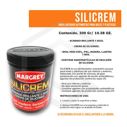 Margrey Kit Silicrem Shampoo Car Wash Crema Quita Gotas Cera