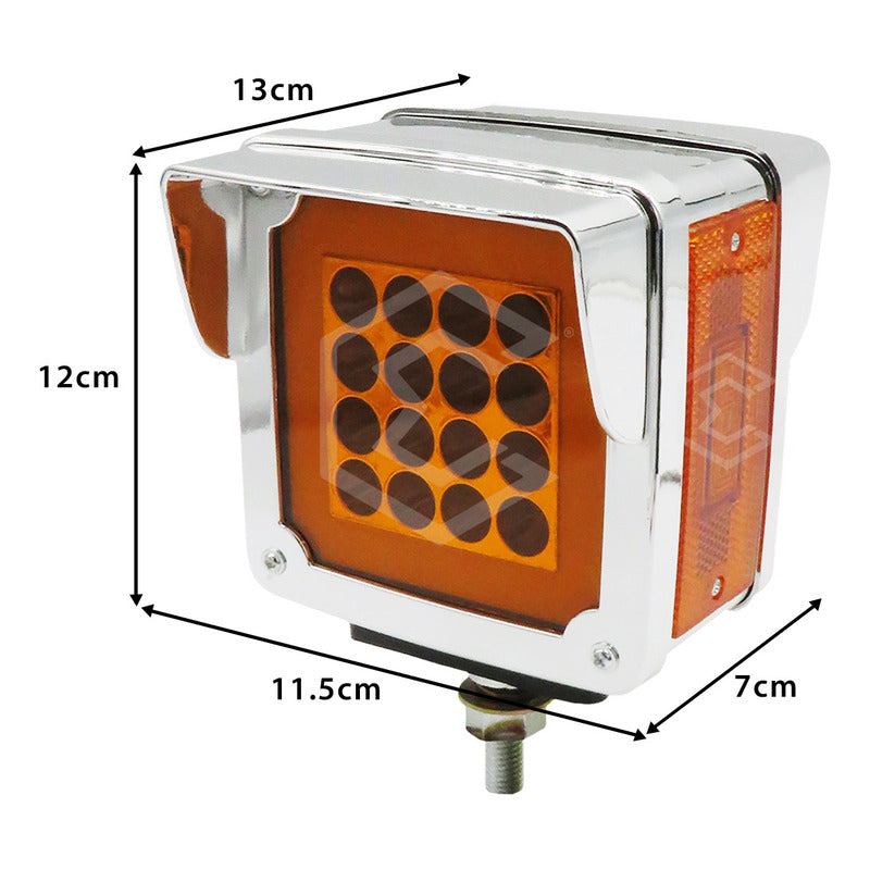 2 Plafon Direccional Cuadrada Gel 38led Kenworth Dina 12-24v Pl167a/168a