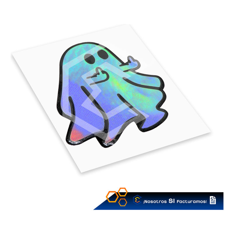 2 Calcomanía Fantasma Grosero Sticker Vinil Auto Moto 10cm