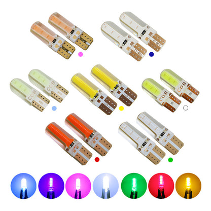 Kit 5 Pares Focos Led Cob Grande Pellizco T10 Silicon Auto