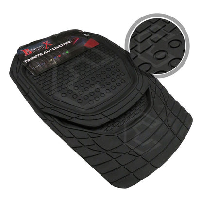 Tapete Tipo Charola Uso Rudo Auto Camioneta Juego 4 Piezas