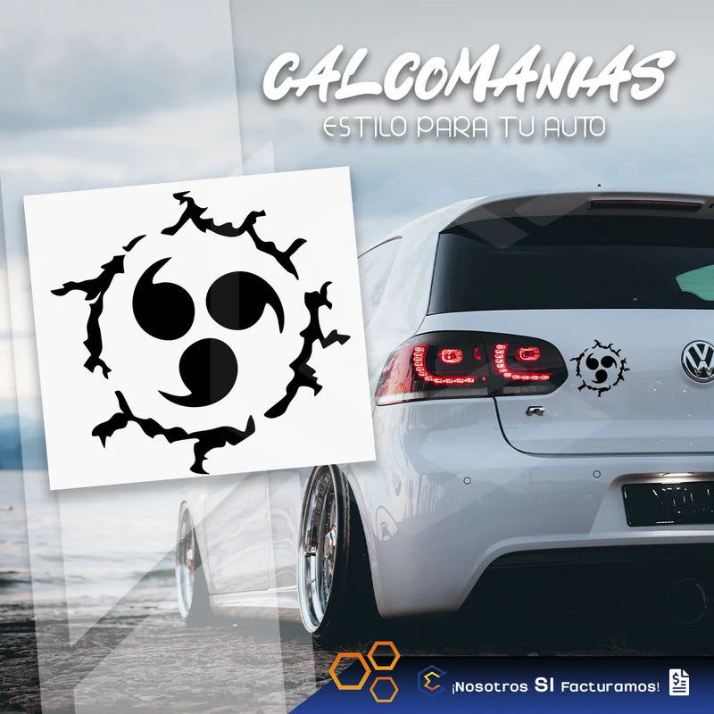 Calcomanía Sazuke Naruto Negro Sticker Vinil Auto Moto 10cm