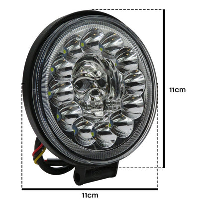Par De Faros Calavera 26 Leds 4 Funciones Blanco-rgb 12-24v