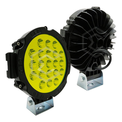 Faro Cree Redondo Universal 21 Led Blanco/ambar Fijo 7'' 24v