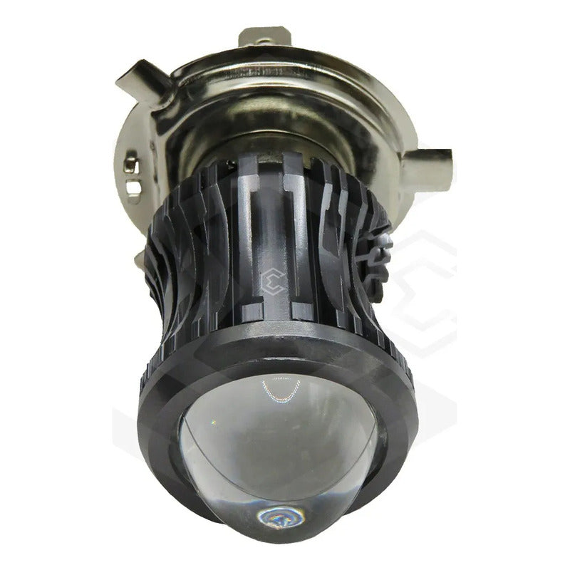 Foco Moto H4 Lupa Proyector Bicolor 30 Leds 2 Funciones T H4