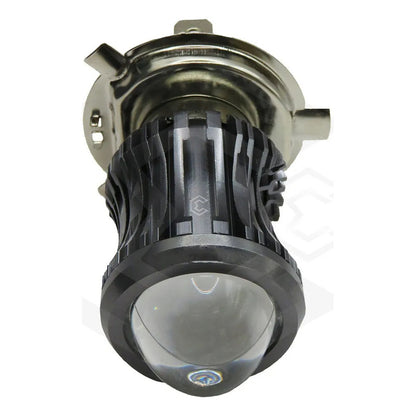 Foco Moto H4 Lupa Proyector Bicolor 30 Leds 2 Funciones T H4