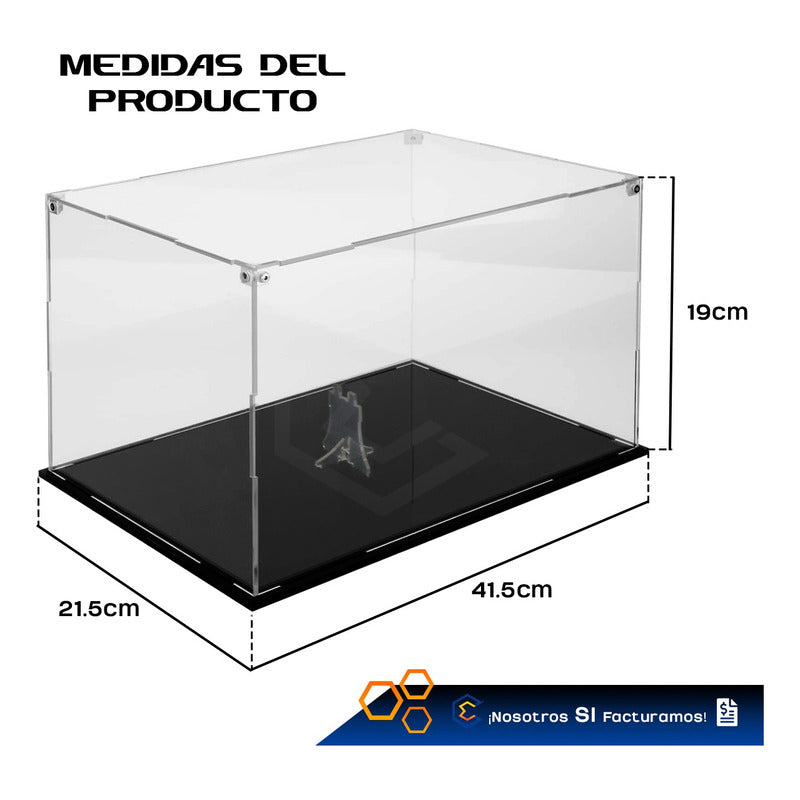 Caja Exhibición Acrilico Para Ducati Panigale V4 Lego 40x20 Blanco