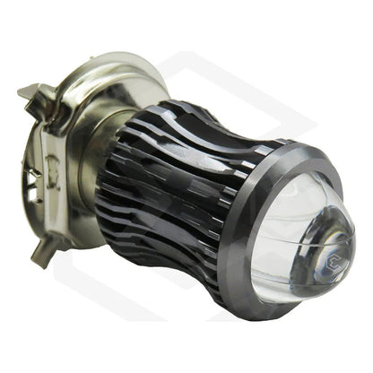 Foco Moto H4 Lupa Proyector Bicolor 30 Leds 2 Funciones T H4
