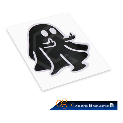 10 Calcomanía Fantasma Grosero Sticker Vinil Auto Moto 10cm