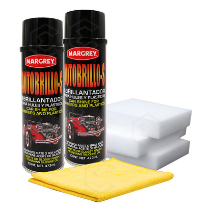 2 Abrillantador Plasticos Autobrillo S Aerosol 473ml Margrey Autobrillo S