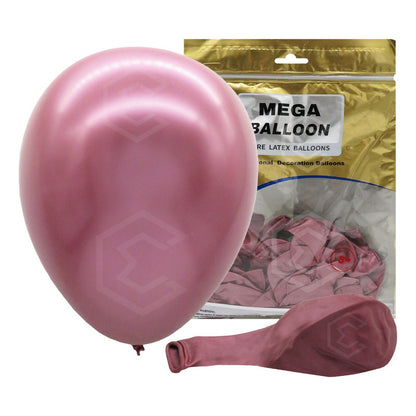 Bolsa 100 Globos Rosa Mate Metalico #5 Fiestas Boda Latex Rosa Mate Metalico
