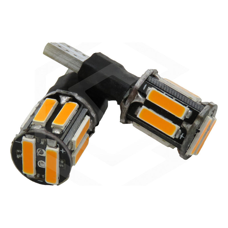Par Focos De Pellizco 10 Leds Canbus Fijo + Estrobo T10 12v