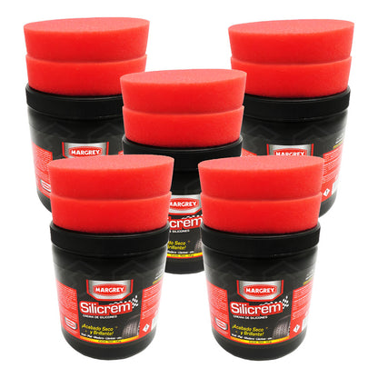5 Silicrem 1lt Crema Silicones Tablero Llantas Abrillantador Blanco