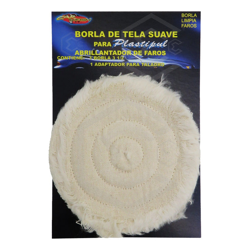 2 Borla Para Pulir De Tela Suave 3 1/2 Pulgadas Para Taladro