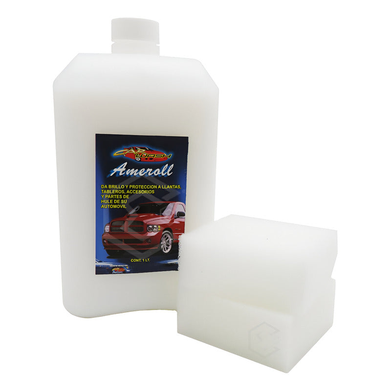 Amoroll Abrillantador Protege Hule Plásticos C/2 Esponja 1lt Blanco